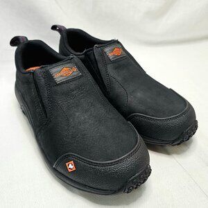 Merrell Work Shoes Black Jungle Moc Leather Slip On #15800 Women's Size 9M- EUC